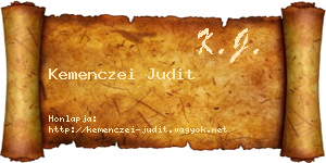 Kemenczei Judit névjegykártya